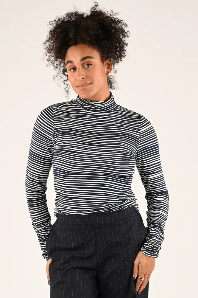 FABIENNE CHAPOT SHIRT TURTLE NECK MARINE  