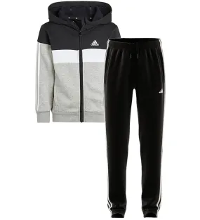 adidas Performance Sweatset - Cardigan/Broek - Zwart/Wit/Grijs
