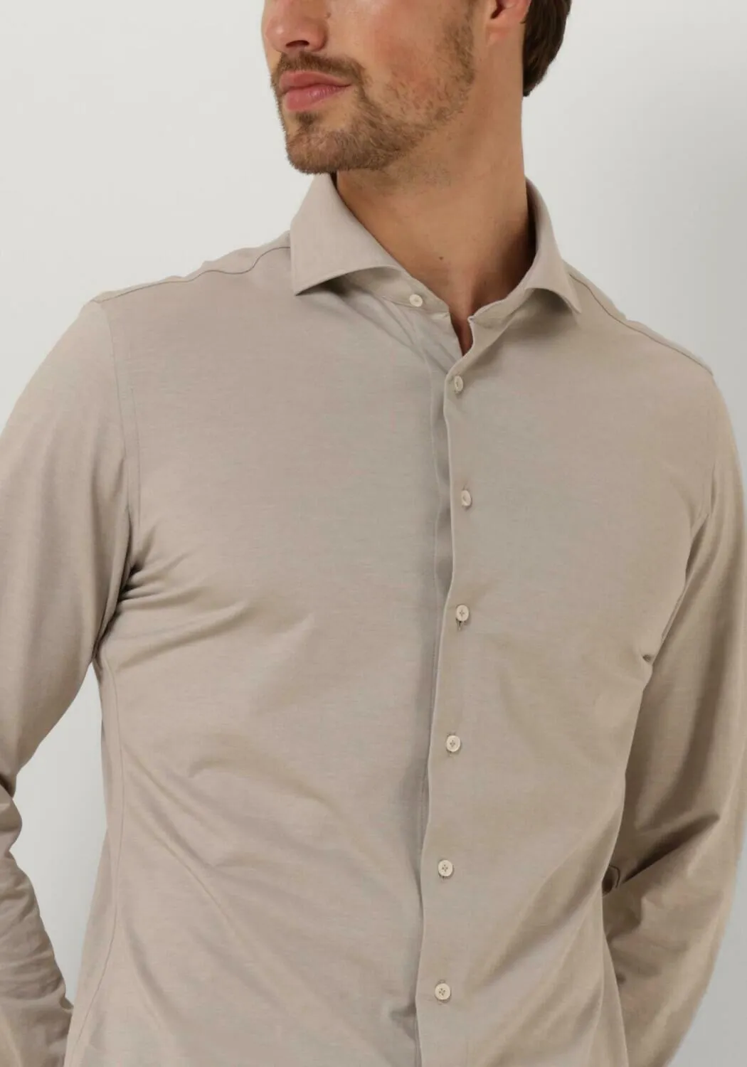 BEIGE PROFUOMO CASUAL OVERHEMD SHIRT XCUTAWAY