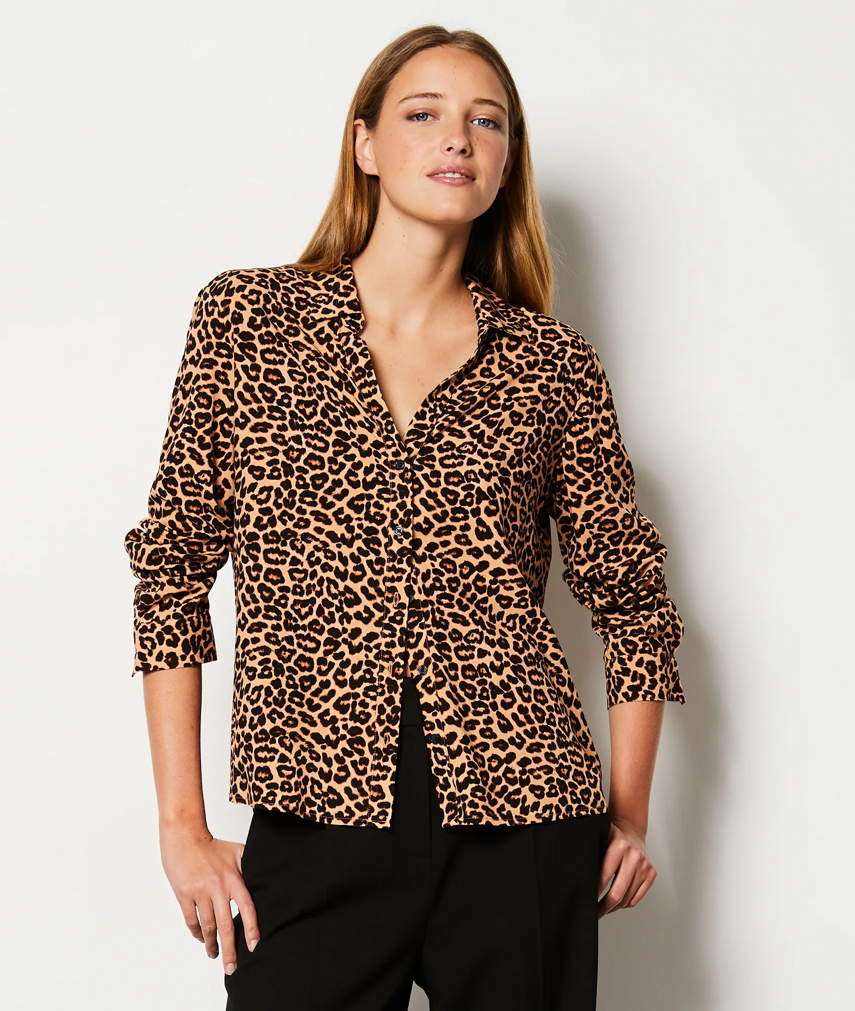 Broek met wijde pijpen NOVILA IMP IMP FD TAUPE 