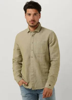 Cast Iron Groene Casual Overhemd Long Sleeve Shirt Co Li Dobby