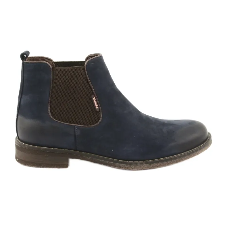 Chelsea boots instaplaarzen Badura 4754 bruin marineblauw