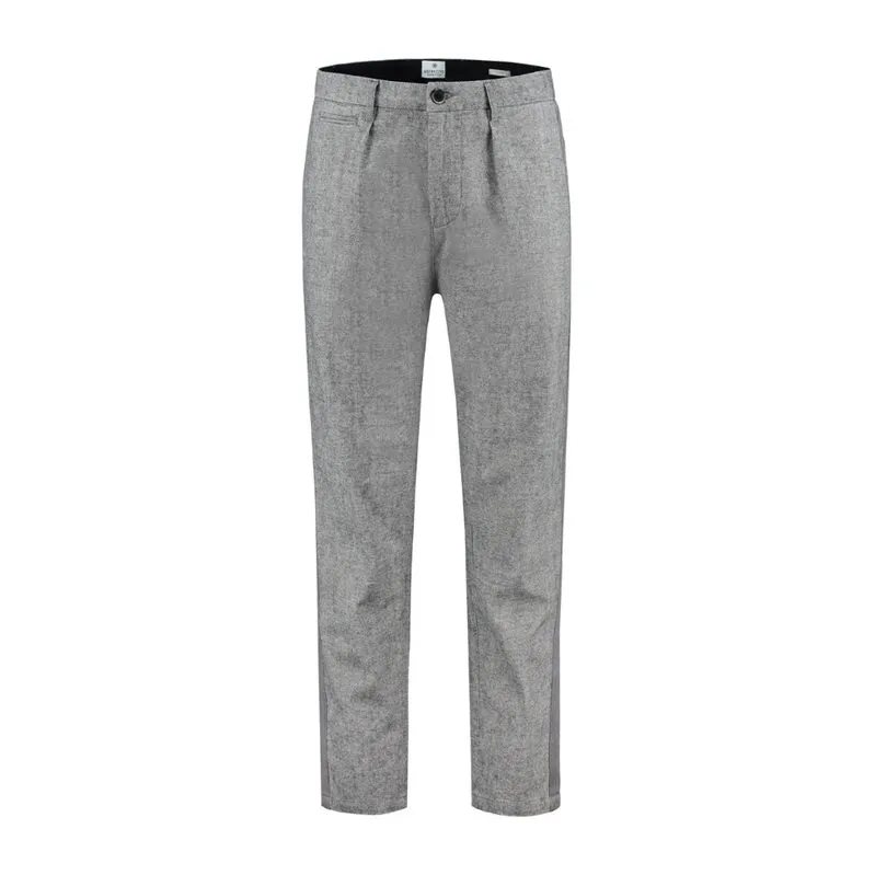 DSTREZZED CHINO WIDE PLEATED MELANGE DOBBY GRIJS (501320  830)