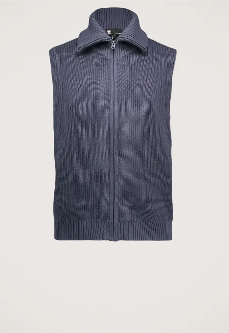 GSTAR RAW  GEBREID MOUWLOOS ZIP THRU VEST D22485 4426