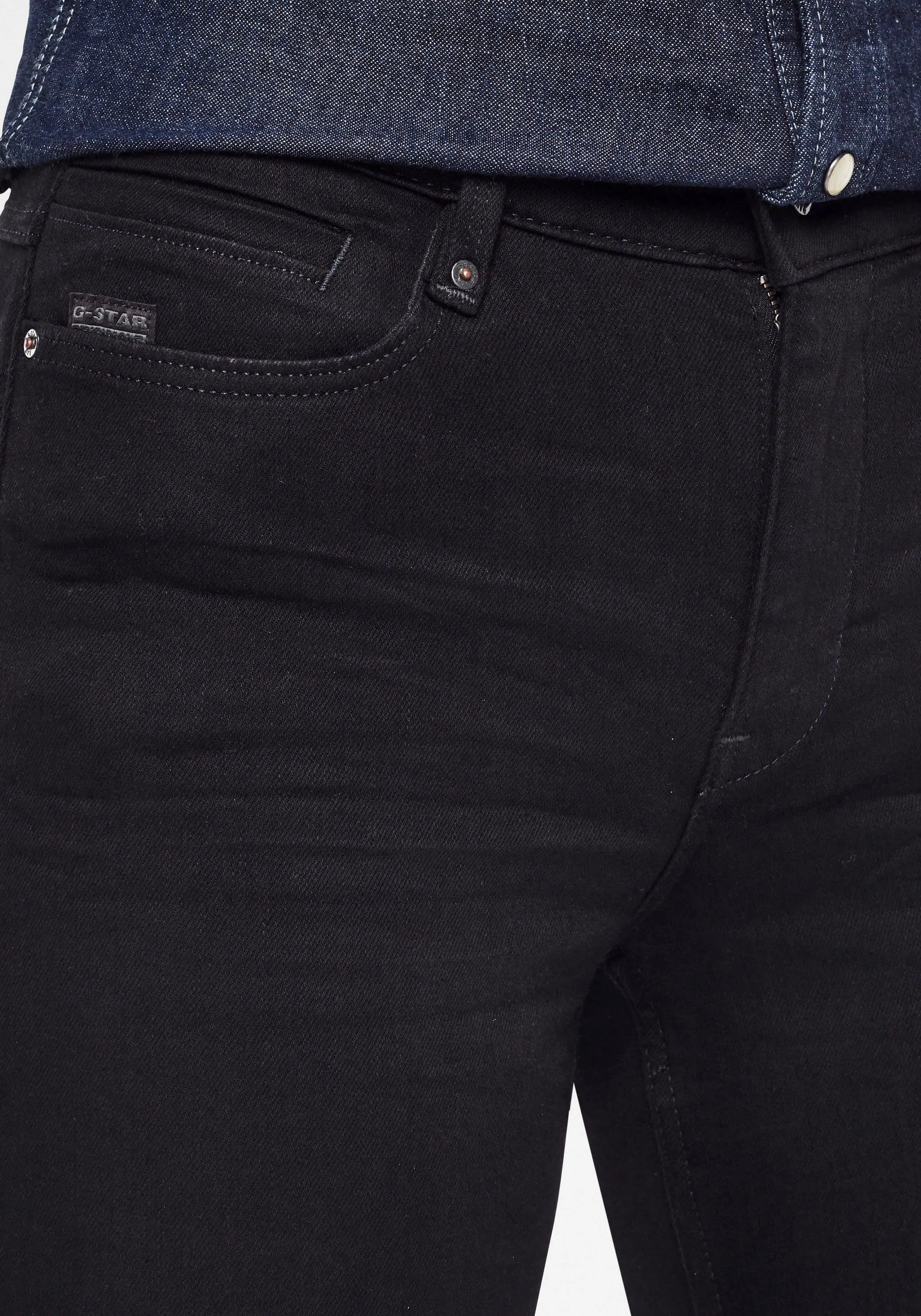 GSTAR RAW STRAIGHT JEANS NOXER STRAIGHT MET RITSZAK BOVEN DE ACHTERZAK ACHTER