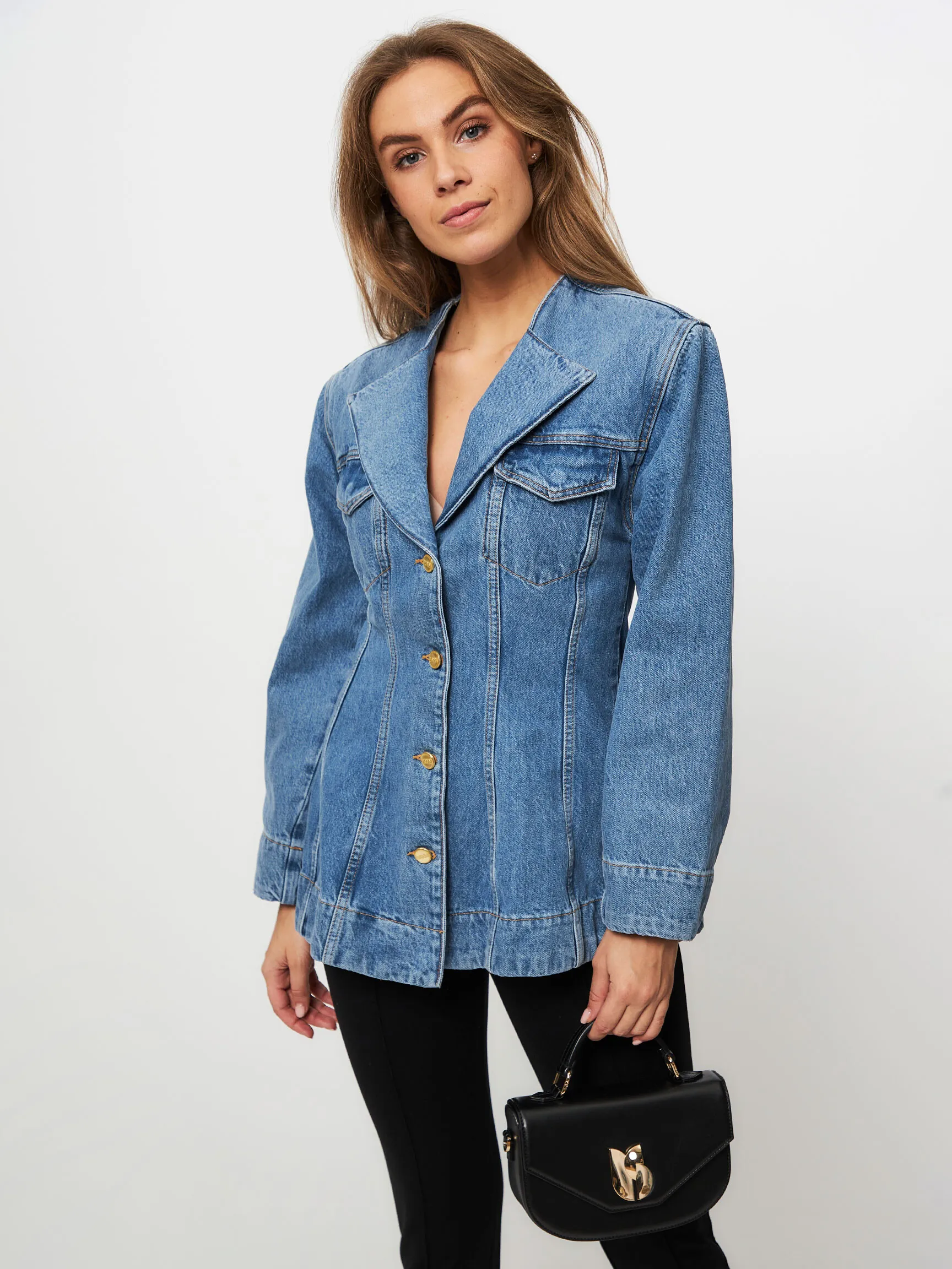 Ganni Denim getailleerd jack