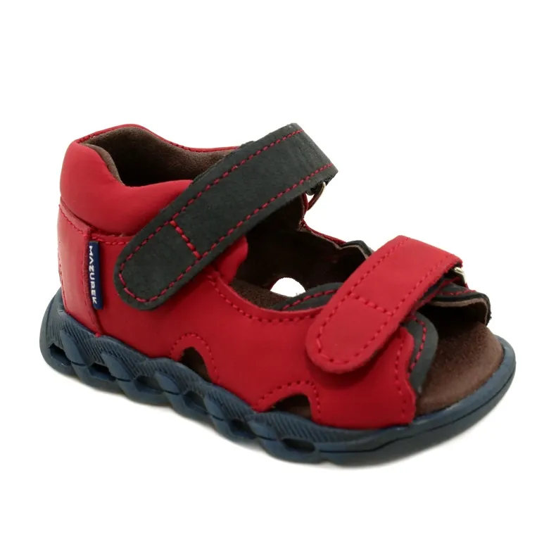 Klittenband sandalen Mazurek 1363 Rood