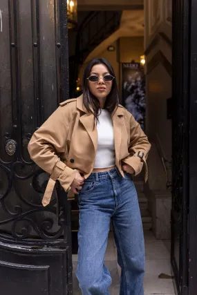 Korte Trenchcoat City Girl Camel