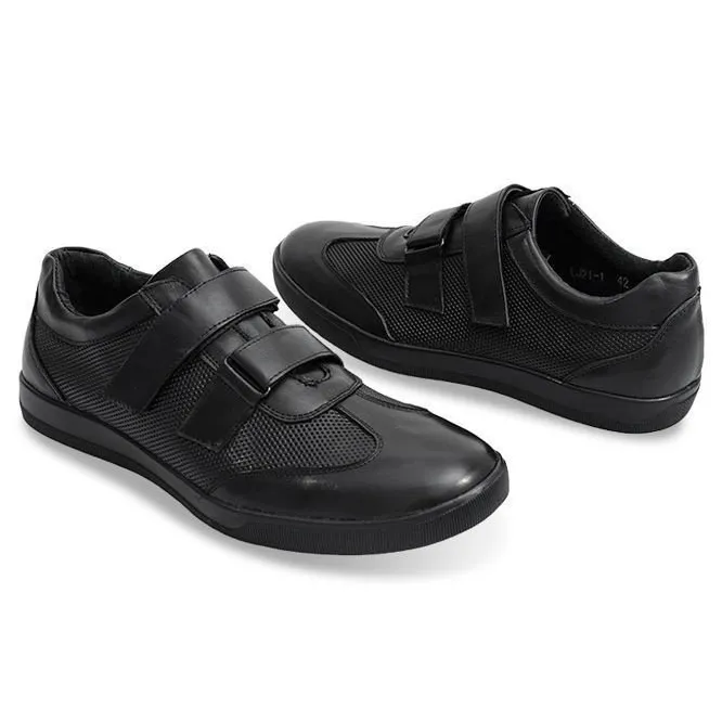 Leren veterschoenen LJ21 Zwart