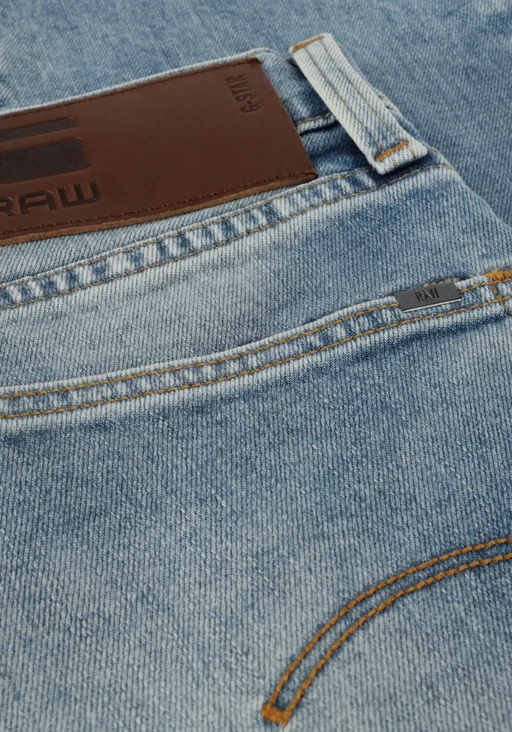 LICHTBLAUWE GSTAR RAW STRAIGHT LEG JEANS 3301 REGULAR TAPERED