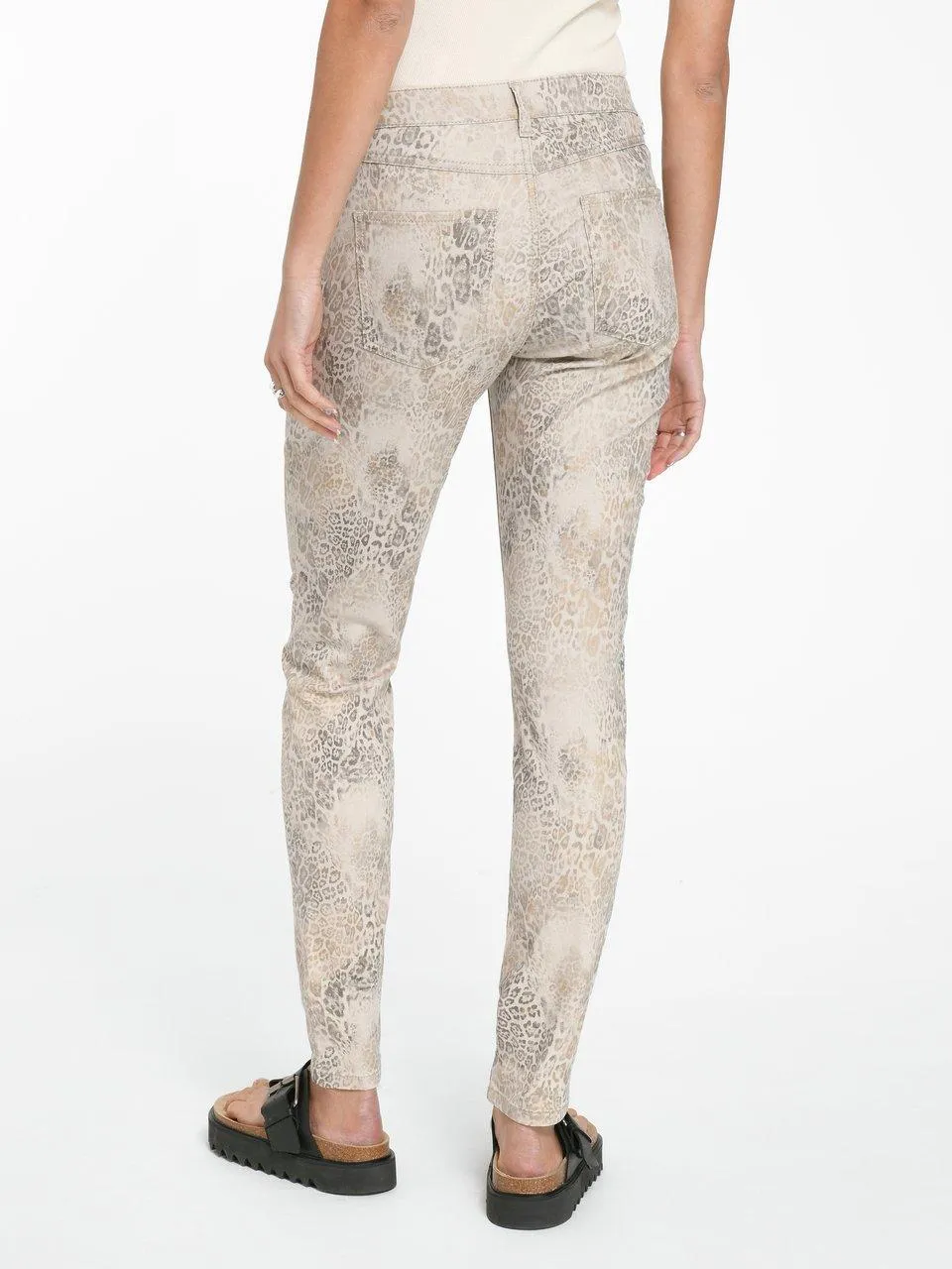 MYBC 5POCKETSJEANS MET LUIPAARDPRINT