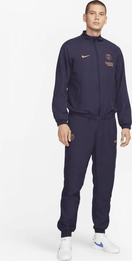 NIKE PARIS SAINTGERMAIN STRIKE DRIFIT GEWEVEN VOETBALTRAININGSPAK MET CAPUCHON VOOR HEREN BLAUW