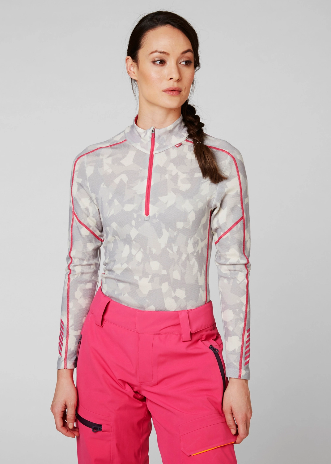 Ondershirt Helly Hansen Women Lifa Merino Graphic 1/2 Zip Winter Camo