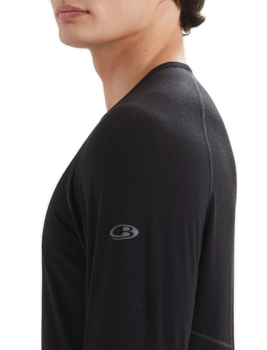 Ondershirt Icebreaker Men 200 Zone LS Crewe Black