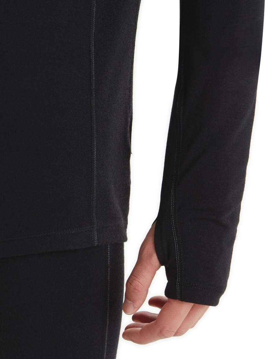 Ondershirt Icebreaker Men 200 Zone LS Crewe Black