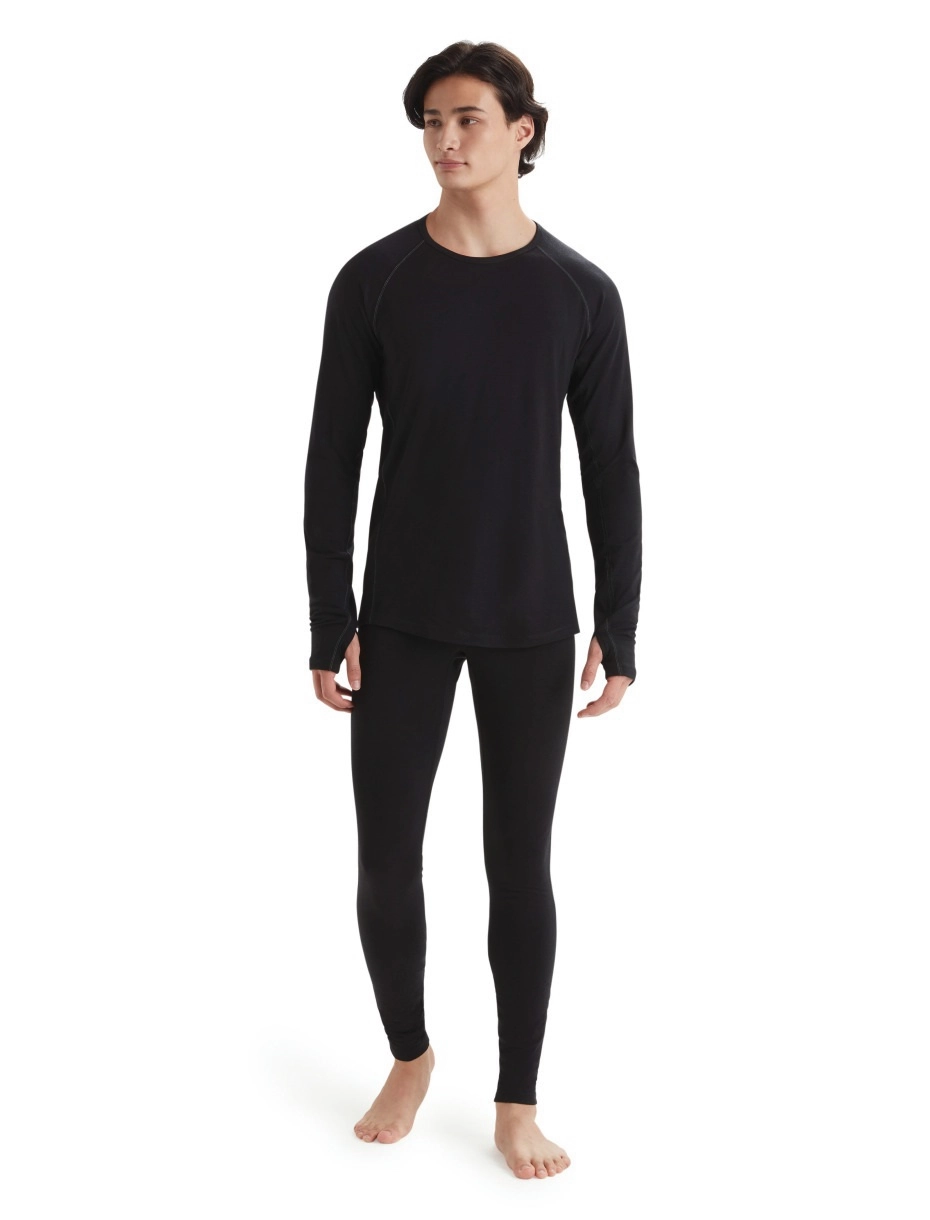 Ondershirt Icebreaker Men 200 Zone LS Crewe Black