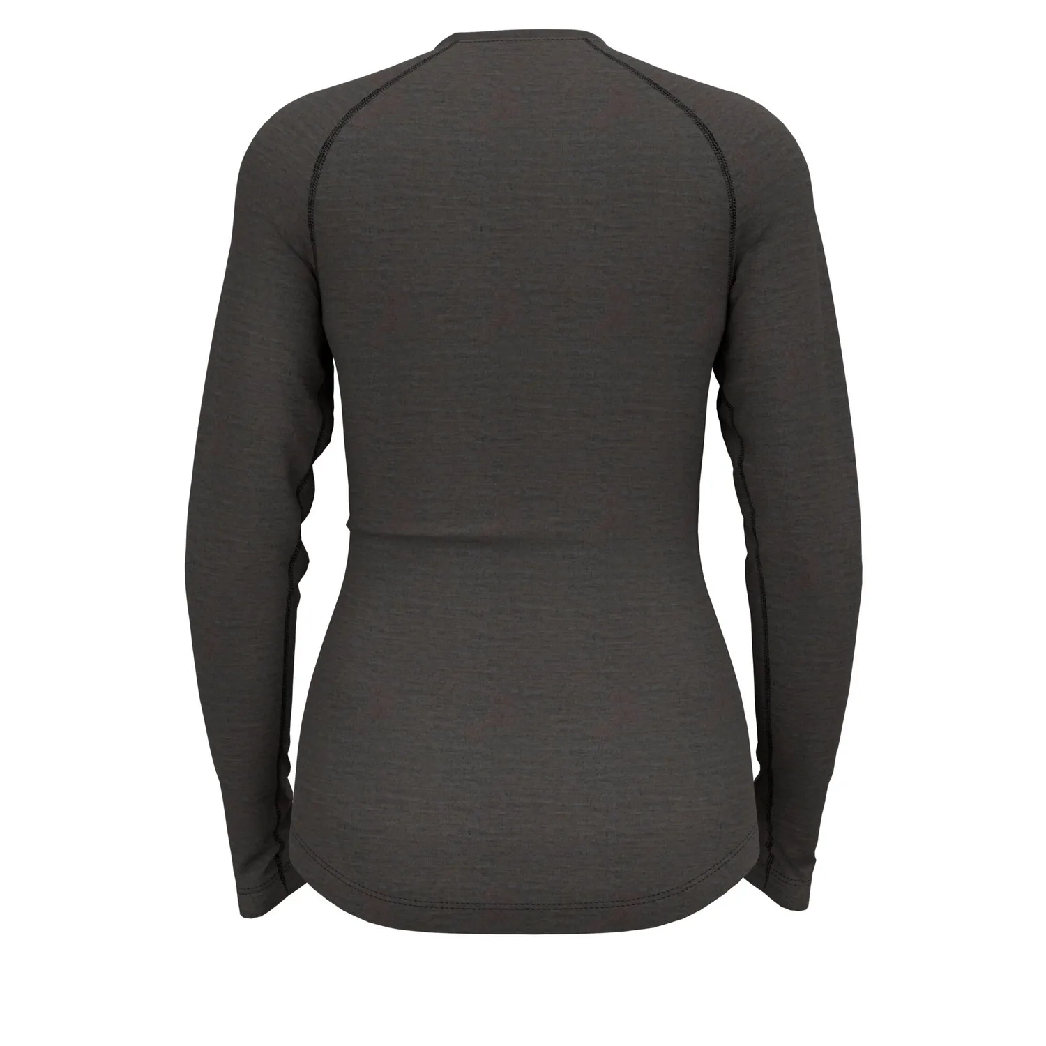 Ondershirt Odlo Women Bl Top Crew Neck L/S Natural Performance Matte Green Dark Grey Melange