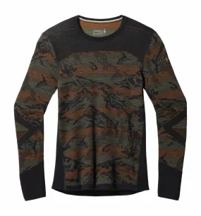 Ondershirt Smartwool Men Intraknit Thermal Merino Base Layer Pattern Crew Winter Moss Mountain