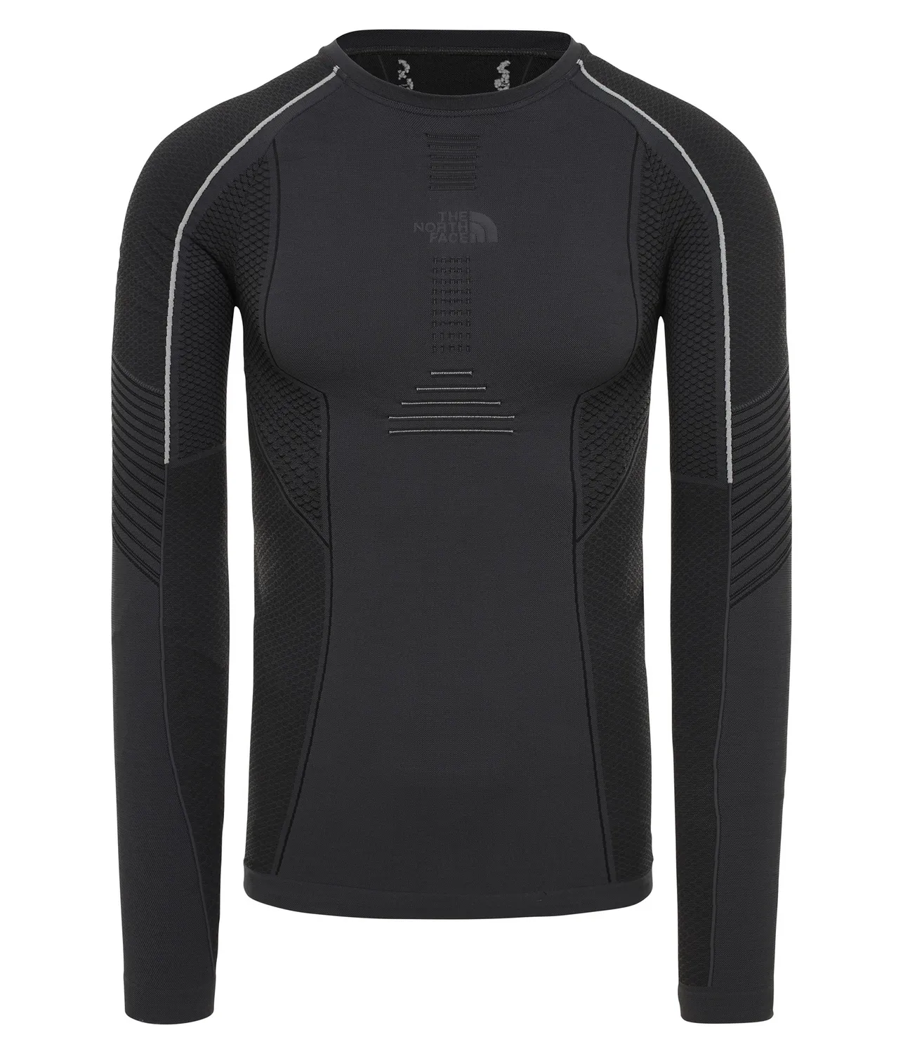 Ondershirt The North Face Men Pro LS Crew Neck Asphalt Grey TNF Black
