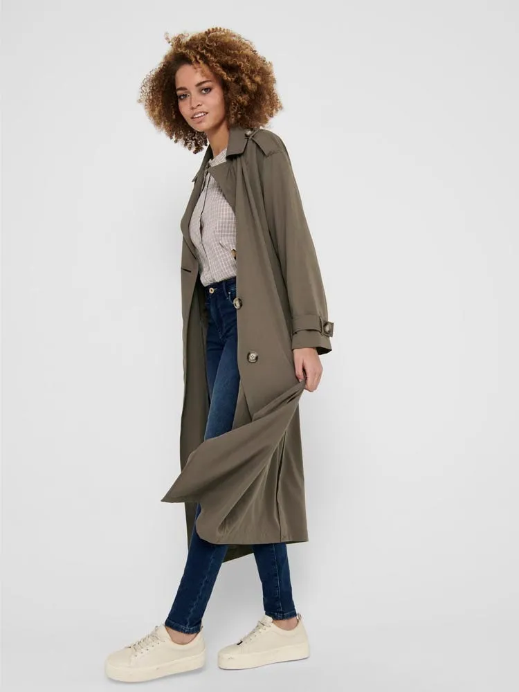 ONLY ONLLINE XLONG TRENCHCOAT CC OTW