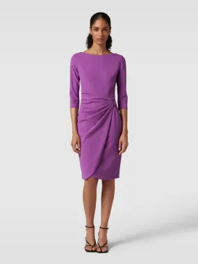 Paradi Cocktailjurk in wikkellook in fuchsia
