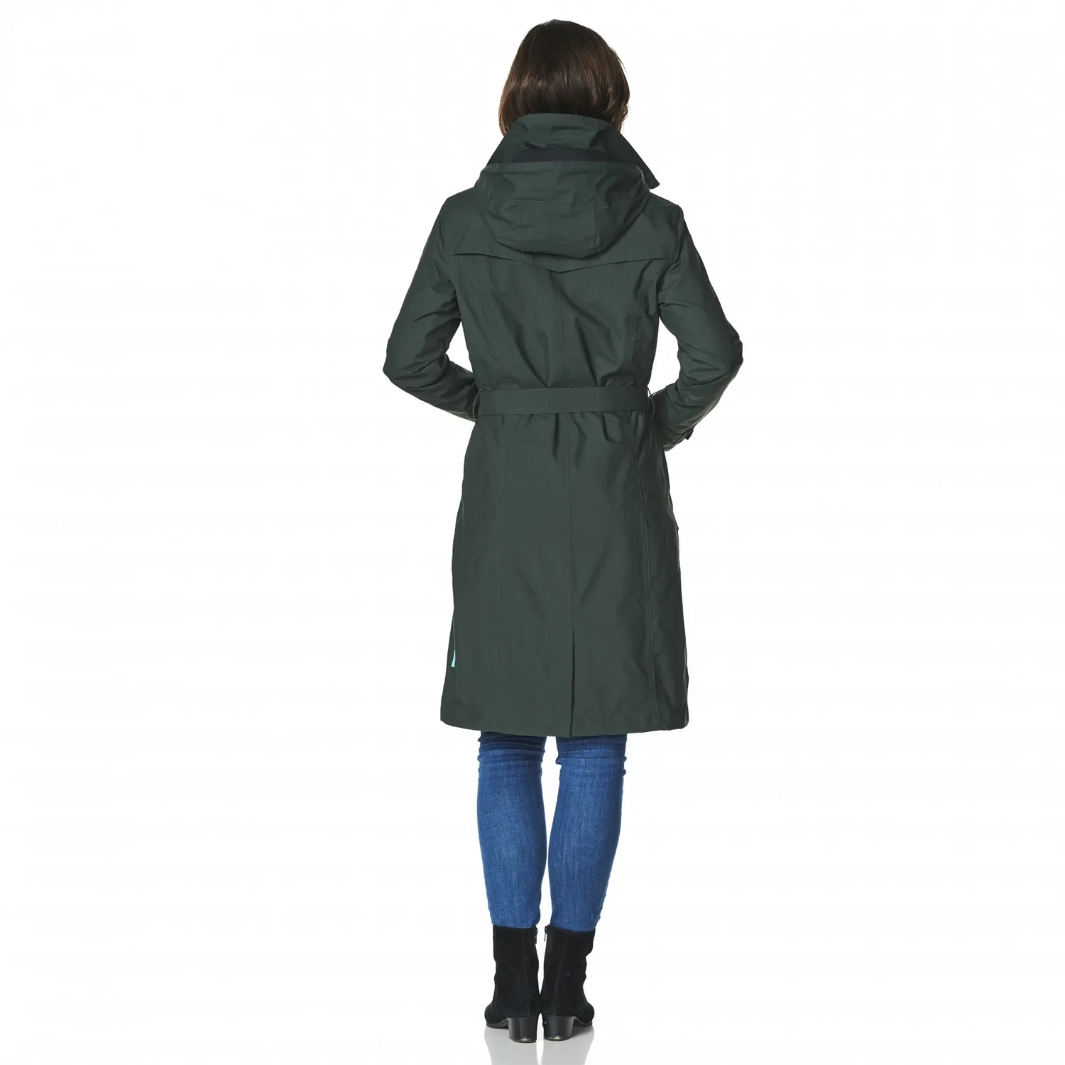 Regenjas Happy Rainy Days Trenchcoat Zipper Gwen Green