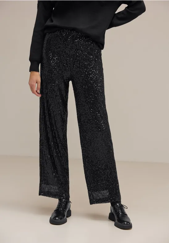 Street One Broek met pailletten