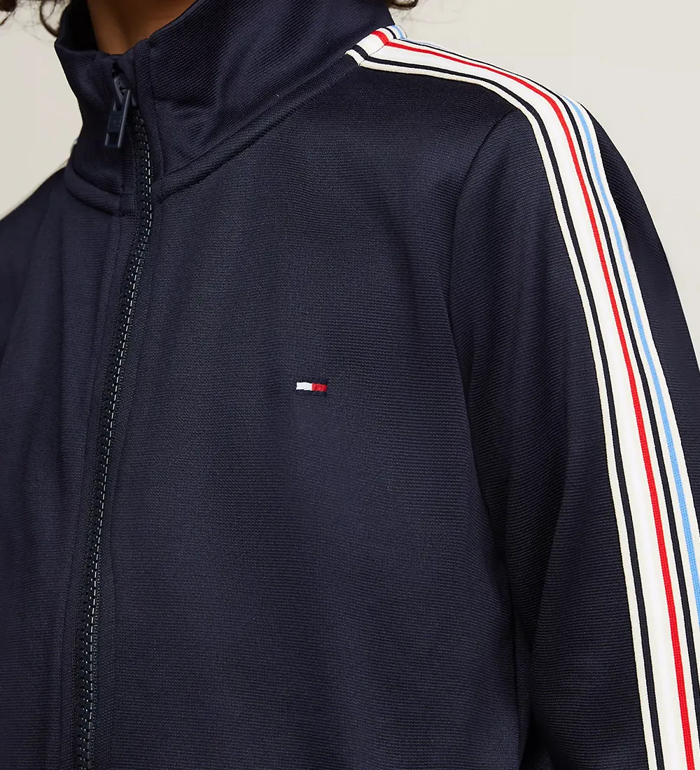 TOMMY HILFIGER CARDIGAN DESERT LUCHT M. LOGOSTREEP
