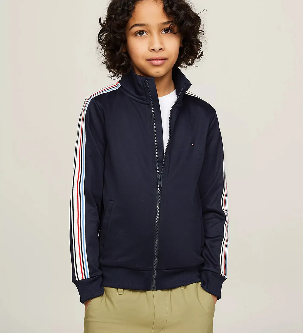 TOMMY HILFIGER CARDIGAN DESERT LUCHT M. LOGOSTREEP